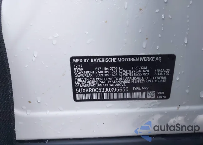 5UXKR0C53J0X95650: 44054052