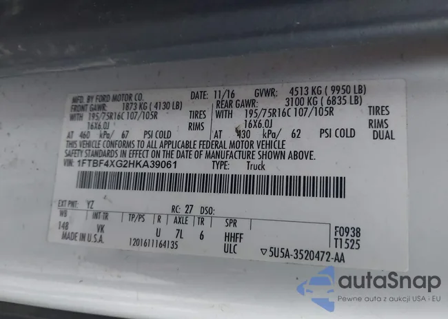 1FTBF4XG2HKA39061: 44054104