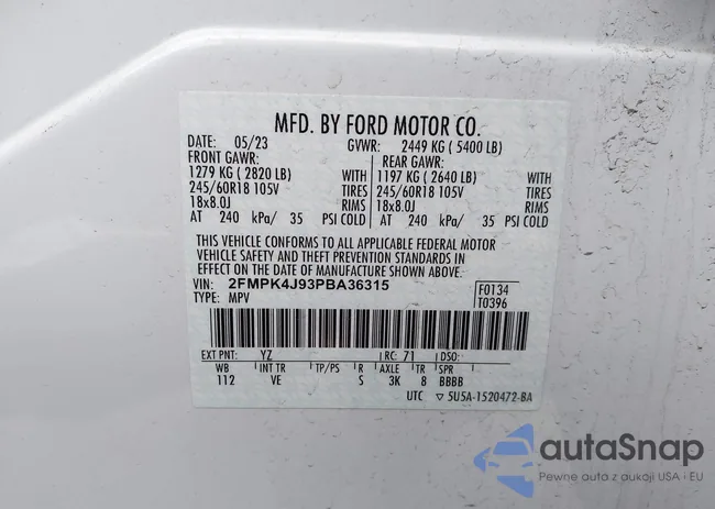 2FMPK4J93PBA36315: 44054159