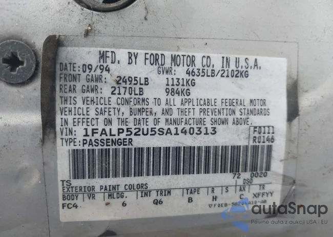1FALP52U5SA140313: 44053256
