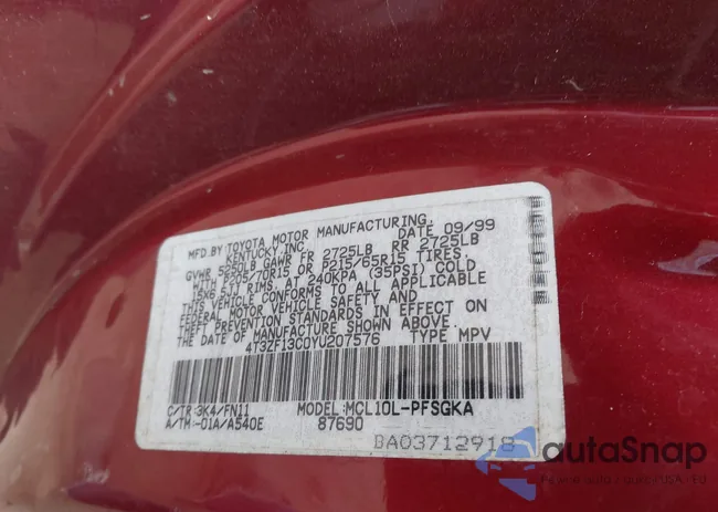 4T3ZF13C0YU207576: 44053462