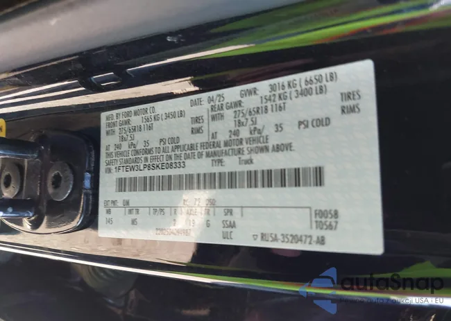 1FTEW3LP8SKE08333: 44054636