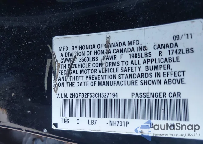 2HGFB2F53CH527194: 44054832