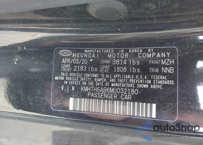 KMHTH6AB6MU032180: 44054991