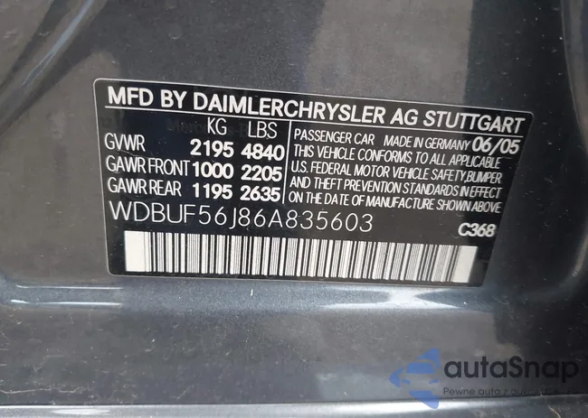 WDBUF56J86A835603: 44055017