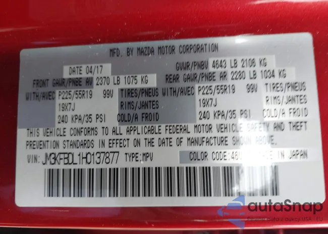 JM3KFBDL1H0137877: 44054239