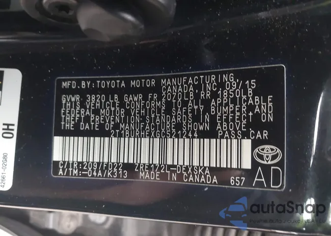 2T1BURHEXGC521244: 44054253