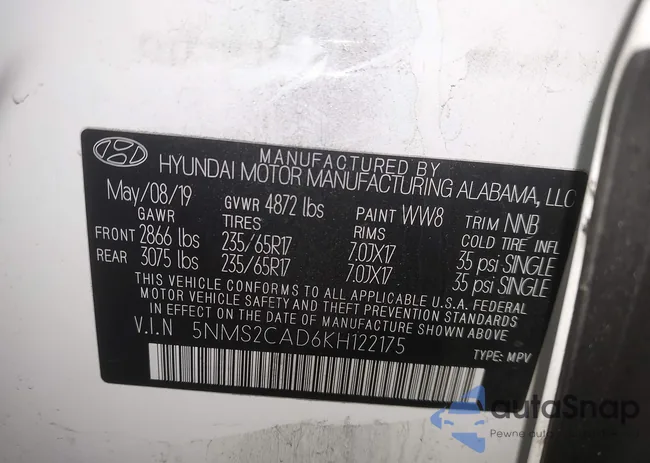 5NMS2CAD6KH122175: 44054261