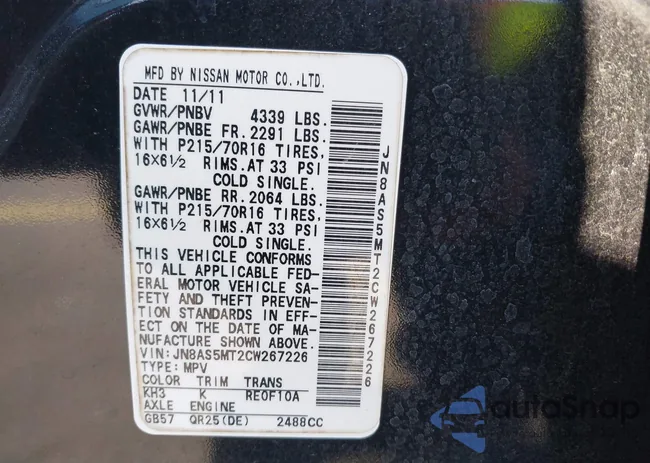 JN8AS5MT2CW267226: 44054299