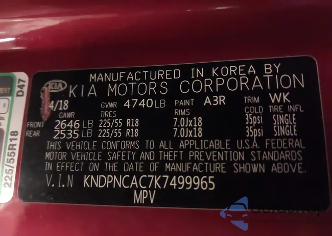 KNDPNCAC7K7499965: 44054356