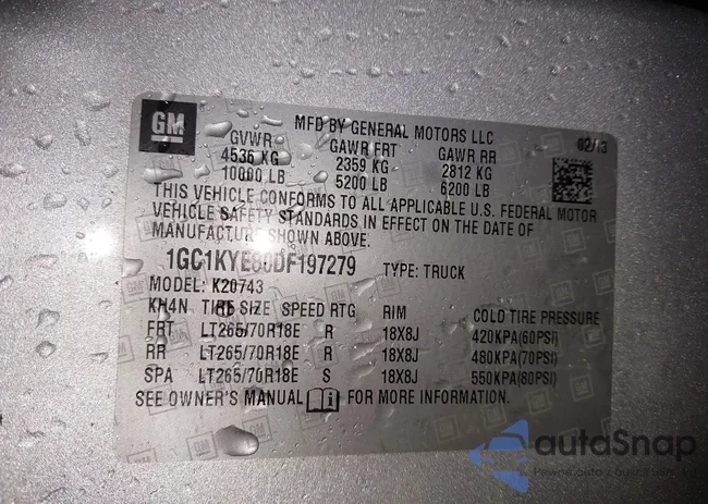 1GC1KYE80DF197279: 44054428