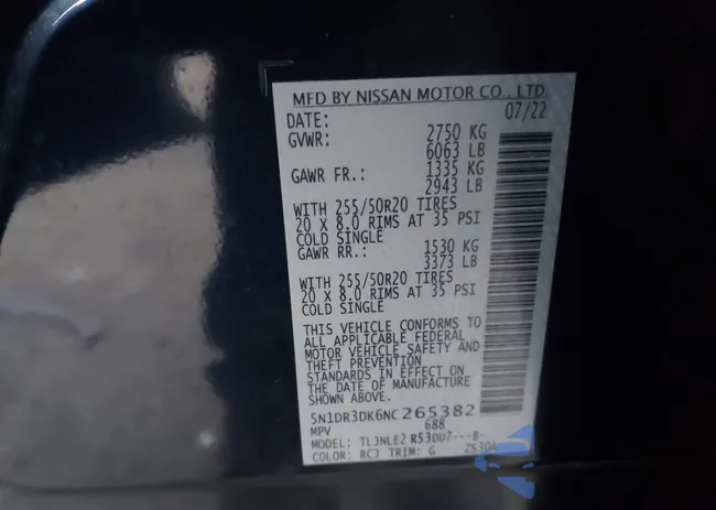 5N1DR3DK6NC265382: 44054575