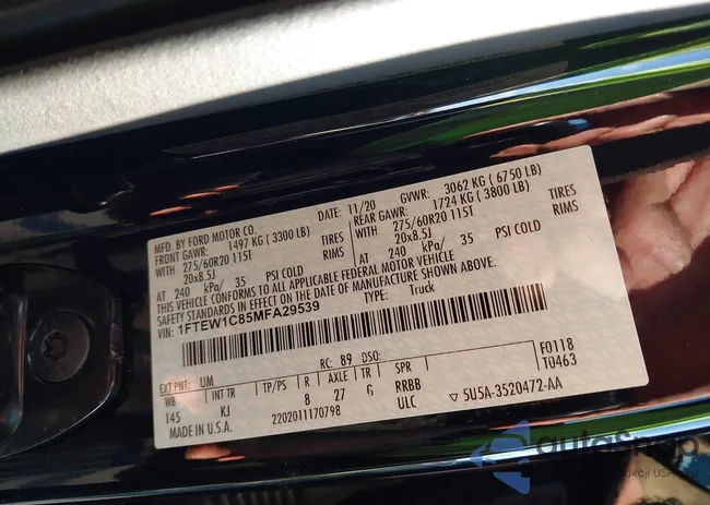 1FTEW1C85MFA29539: 44055624