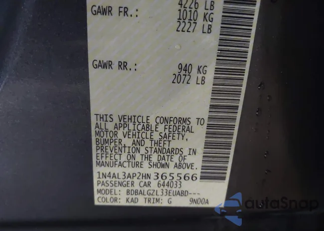 1N4AL3AP2HN365566: 44055688