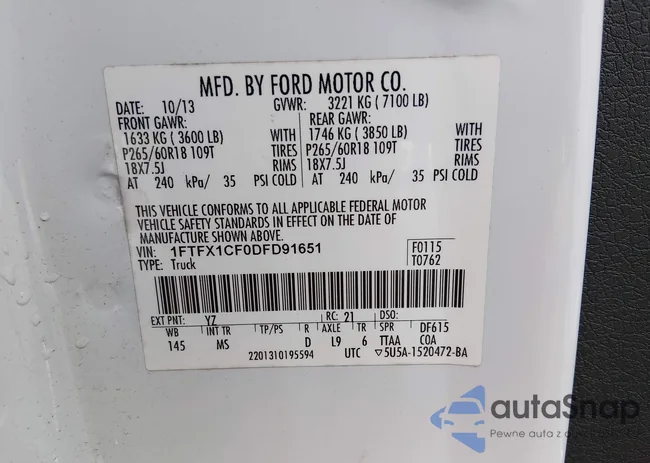 1FTFX1CF0DFD91651: 44055763