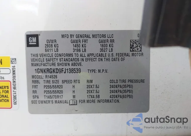 1GNKRGKD9FJ138539: 44055798