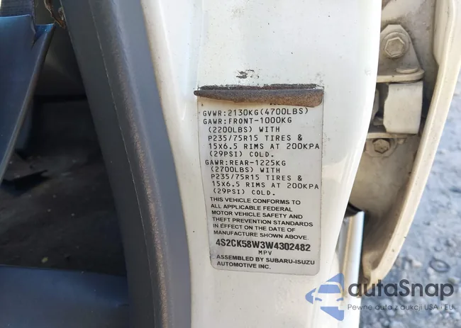 4S2CK58W3W4302482: 44055883