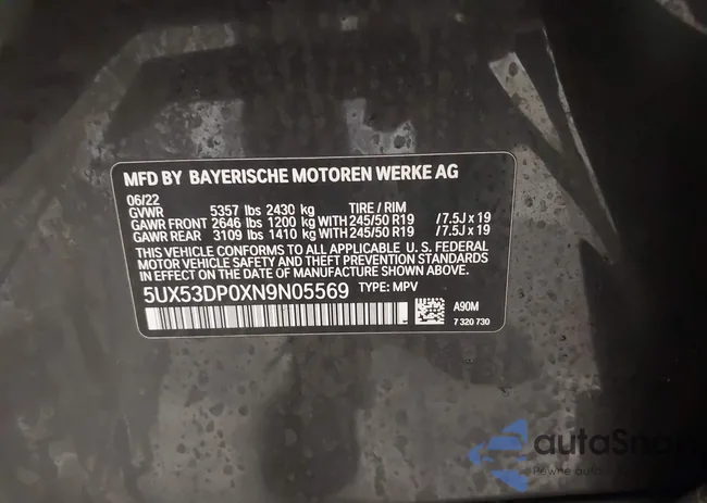 5UX53DP0XN9N05569: 44055976