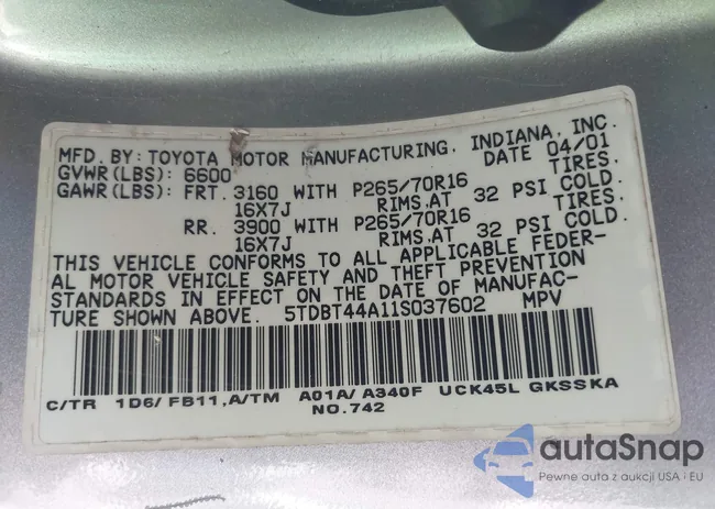 5TDBT44A11S037602: 44055218