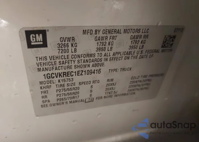 1GCVKREC1EZ109416: 44055377