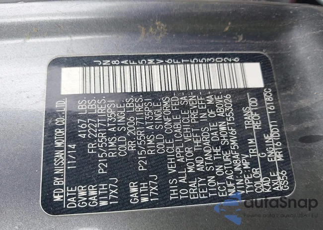 JN8AF5MV6FT553026: 44055385