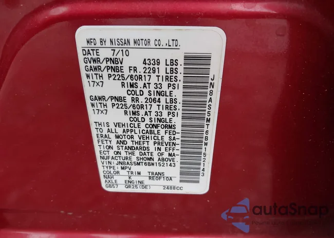 JN8AS5MT6BW152143: 44055395