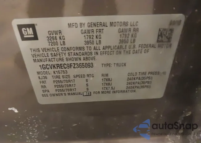 1GCVKREC9FZ365093: 44055581