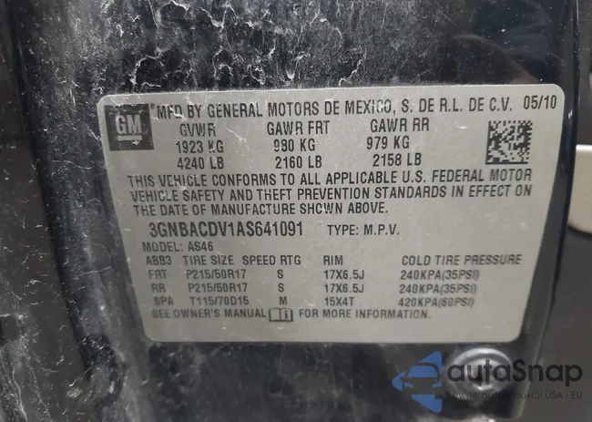 3GNBACDV1AS641091: 44056627