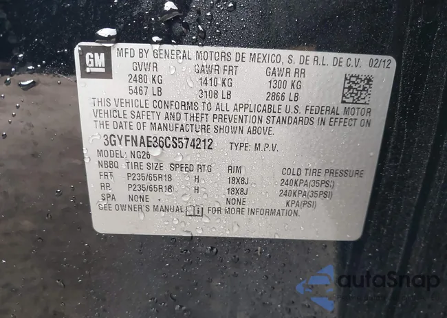 3GYFNAE36CS574212: 44056822