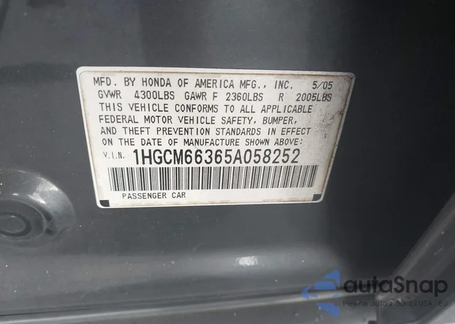 1HGCM66365A058252: 44056960