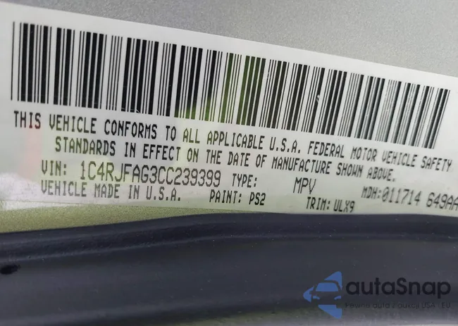 1C4RJFAG3CC239399: 44057077