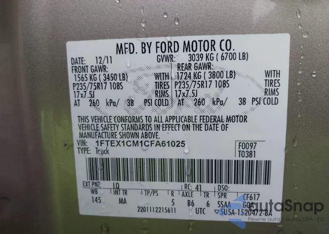 1FTEX1CM1CFA61025: 44056483