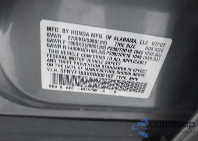 5FNYF183X8B006102: 44056564