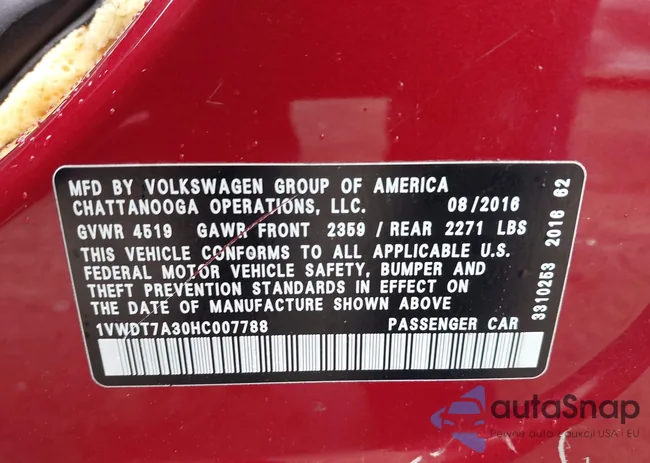 1VWDT7A30HC007788: 44057629