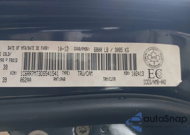 1C6RR7MT3DS541541: 44057740