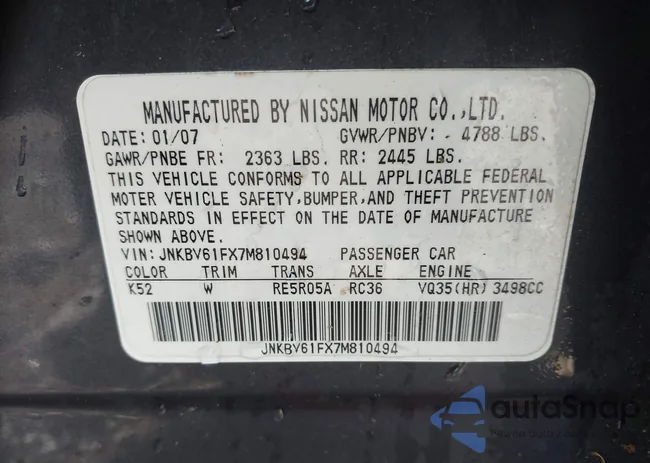 JNKBV61FX7M810494: 44057803