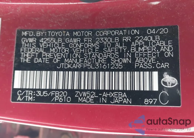 JTDKARFP5L3161235: 44057859