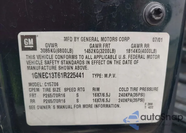 1GNEC13T61R225441: 44058183