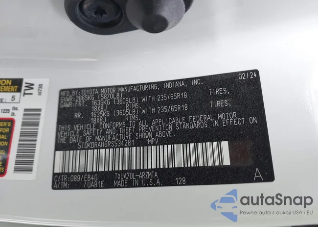 5TDKDRAH6RS534281: 44057253