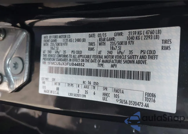 1FMCU9JX3FUB44852: 44057353