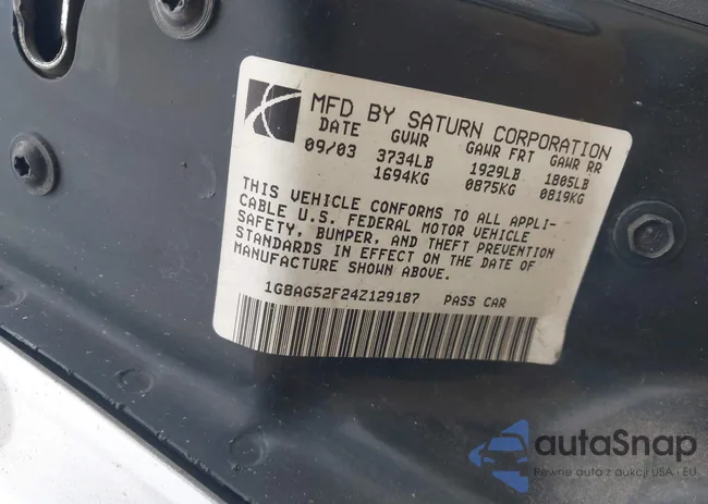 1G8AG52F24Z129187: 44057420