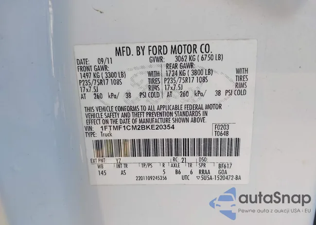 1FTMF1CM2BKE20354: 44057445