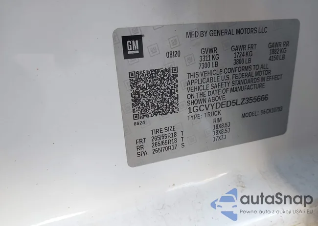 1GCVYDED5LZ355666: 44057512