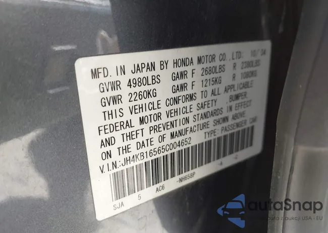 JH4KB16565C004652: 44057553