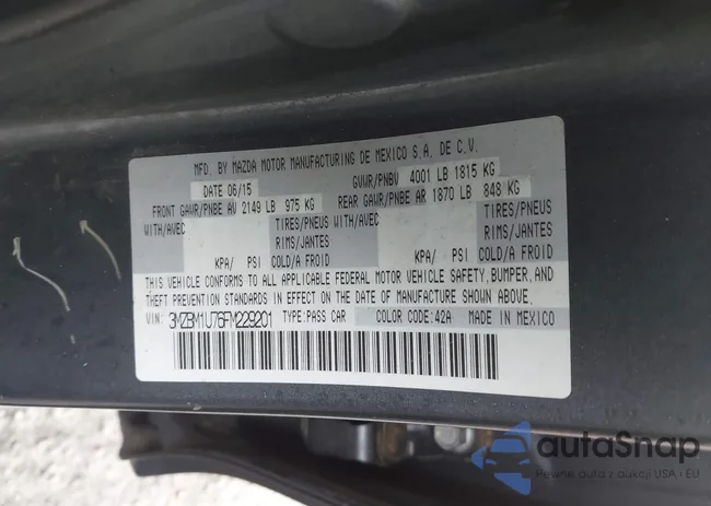 3MZBM1U76FM229201: 44058654