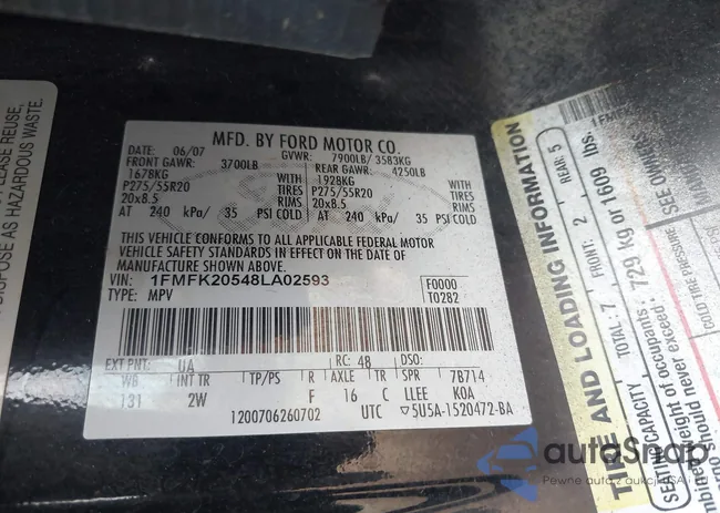 1FMFK20548LA02593: 44058763