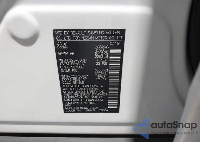 KNMAT2MT0LP507830: 44058789