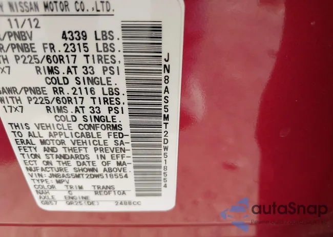 JN8AS5MT2DW518554: 44059002