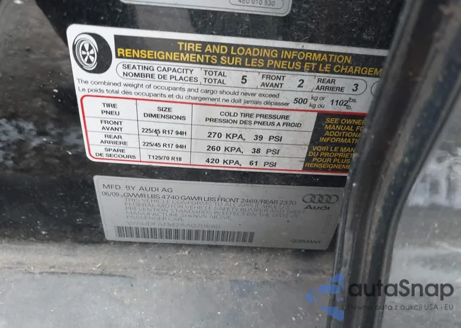 WAUDFAFM2AA020680: 44059025