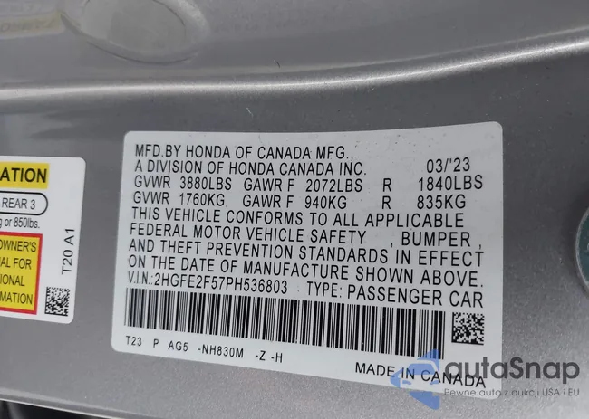 2HGFE2F57PH536803: 44059088